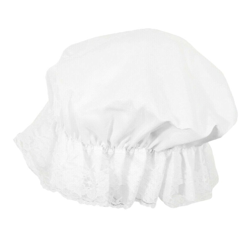 1700'S Style White Colonial Mob Maid Hat Cap Costume Bonnet Lady Wench gallery