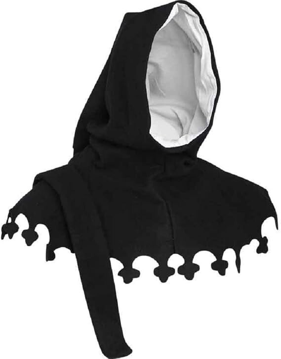 Medieval Knight Liripipe Hood With Bottom Design Cap Style Headwear FOR HELLOWEN gallery
