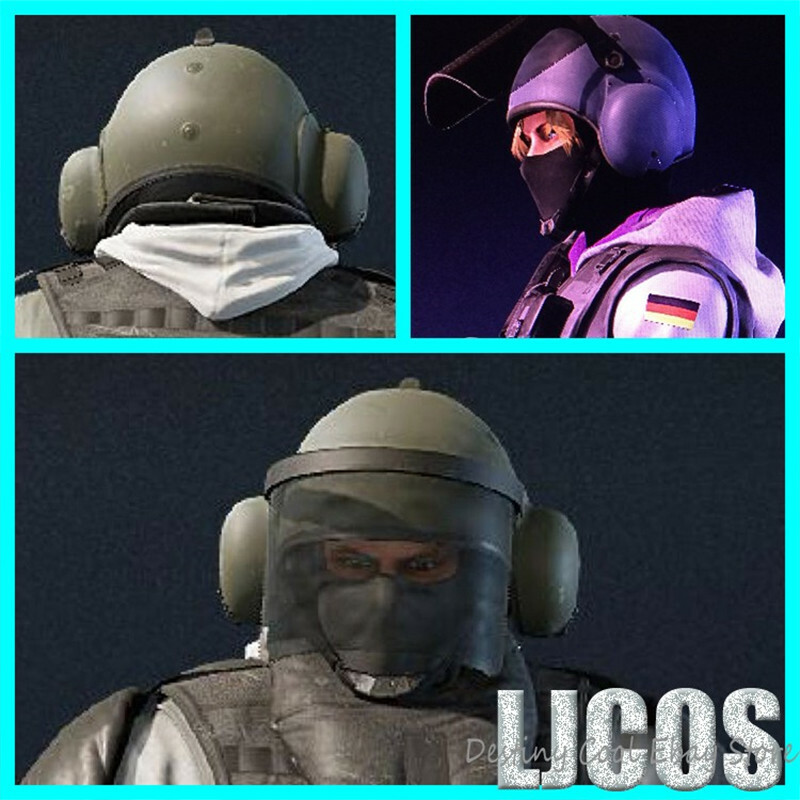 Helmet ABS Rainbow Six Besieg Blitz Bandit Masquerade Party Game Cosplay Props gallery