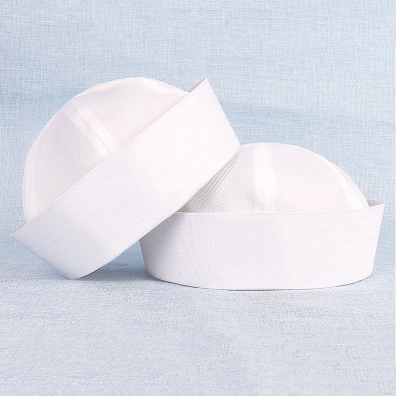 WHITE NAVY SAILOR HAT POPEYE GILLIGAN DOUGHBOY CHILD ADULT COSTUME ACCESSORY gallery