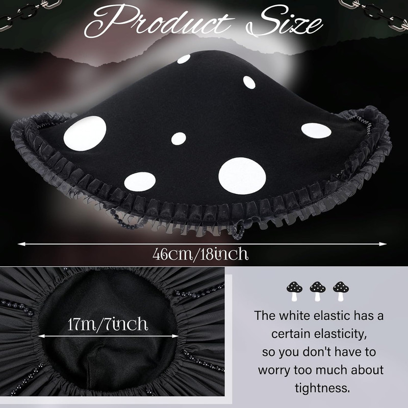Mushroom Hat Renaissance Medieval Costume Cosplay Victorian Fairy Accessories... gallery