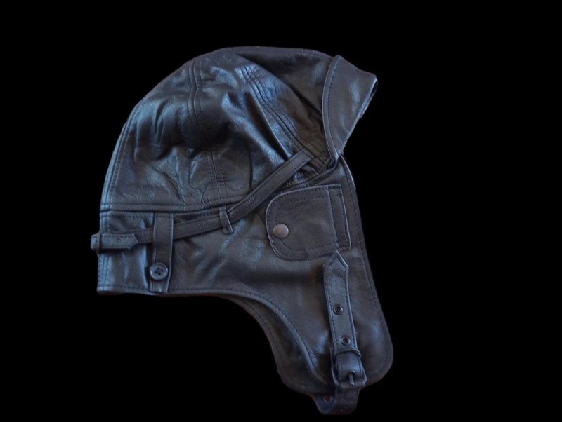 LEATHER AVIATOR HELMET CAP WWII GERMAN BLACK NEW REPRODUCTION gallery
