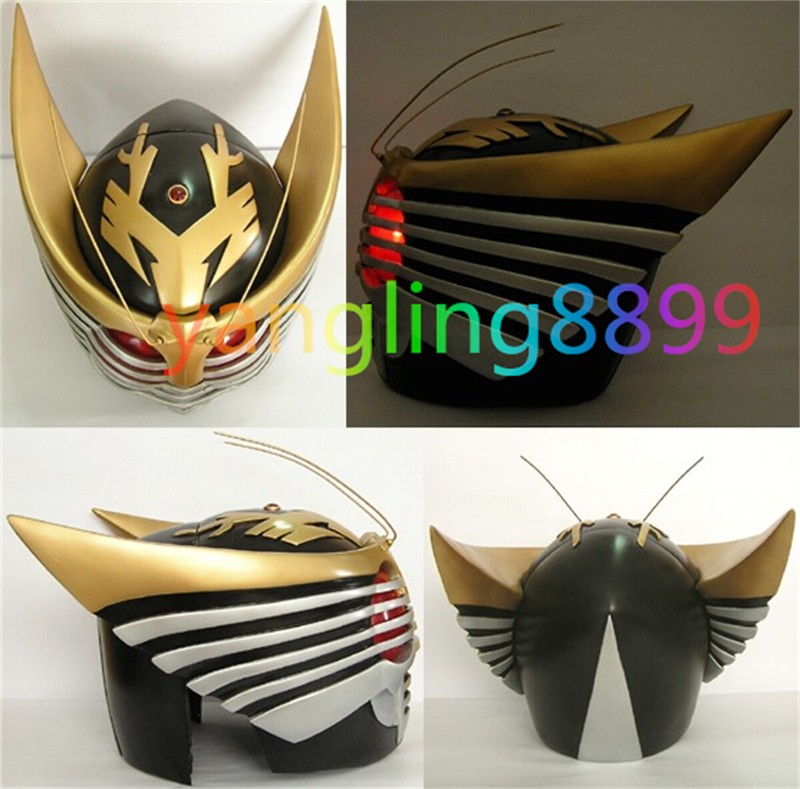 Kamen Rider Ryuki Cosplay Helmet Masked Rider Resin LED Mask Party Show Props gallery