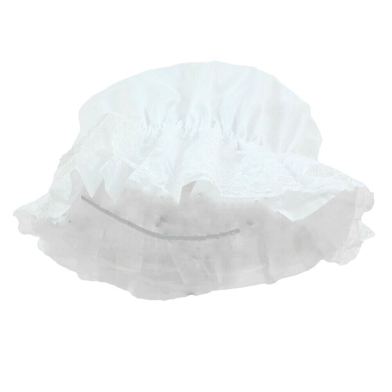 1700'S Style White Colonial Mob Maid Hat Cap Costume Bonnet Lady Wench gallery