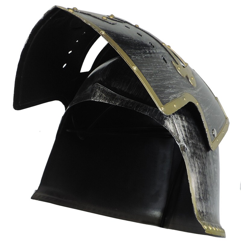 Adult Knight Crusader Templar Costume Helmet w/ Moving Visor gallery