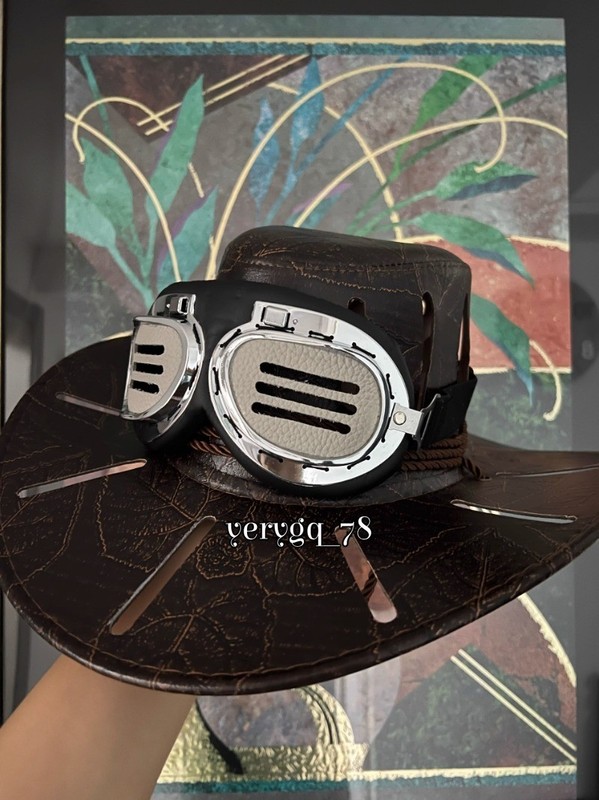 JoJo's Bizarre Adventure SBR Gyro Zeppeli Cosplay Hat Cowboy Hat Goggles Gifts gallery