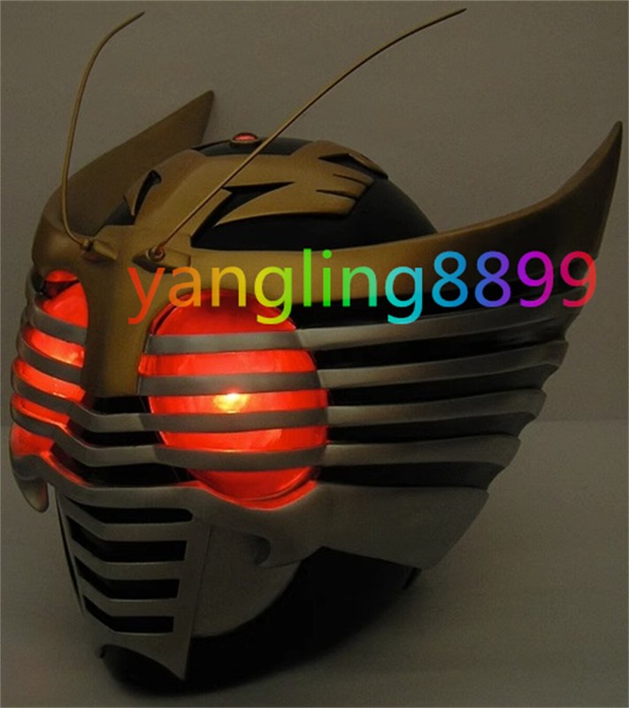 Kamen Rider Ryuki Cosplay Helmet Masked Rider Resin LED Mask Party Show Props gallery