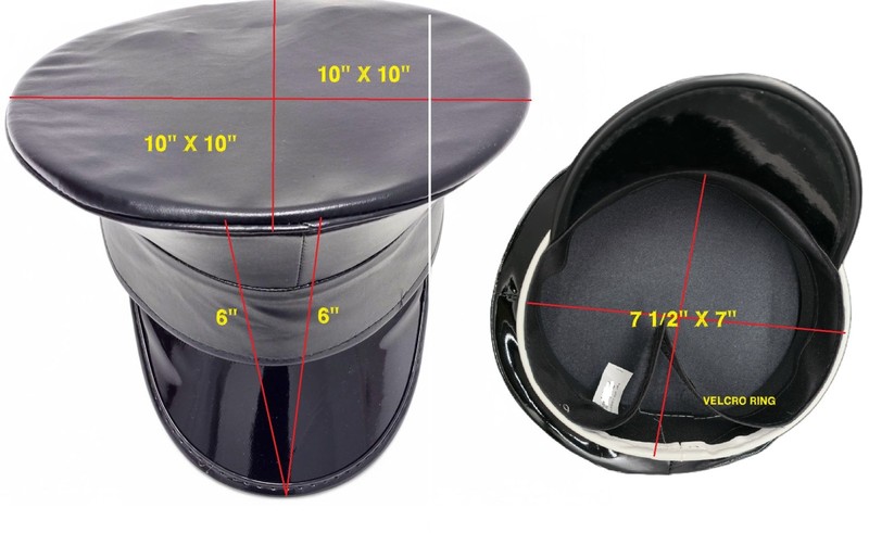 Neon Women Men Shiny Laser Patent Leather Hat Police Cos Captain Cap Clubwear gallery
