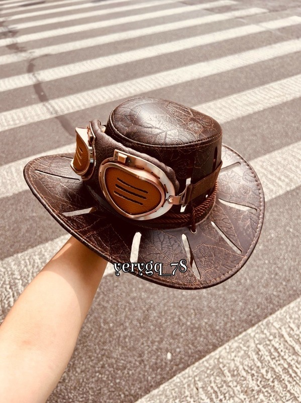 JoJo's Bizarre Adventure SBR Gyro Zeppeli Cosplay Hat Cowboy Hat Goggles Gifts gallery