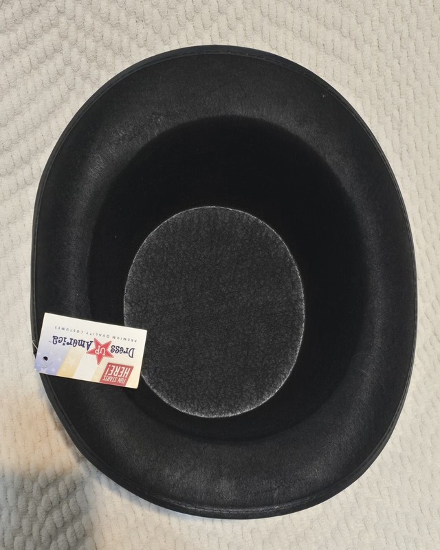 Black Felt Top Hat With Red Satin Band Cosplay Steampunk New Year Costume gallery