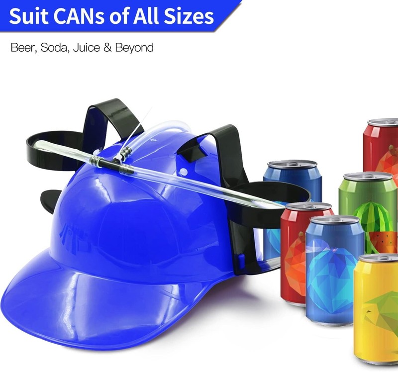 Drinking Helmet - Can Holder Cap Drinker Favor Hat Party Fun Beverage Gadgets gallery