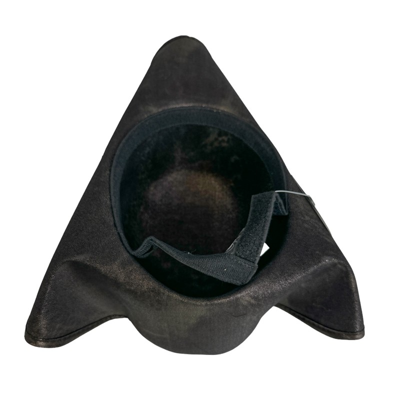 BLACK COPPER PIRATE TRICORNE TRI-CORNER TRICORN COSTUME HAT LEATHER LIKE gallery