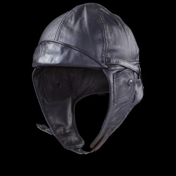 LEATHER AVIATOR HELMET CAP WWII GERMAN BLACK NEW REPRODUCTION gallery