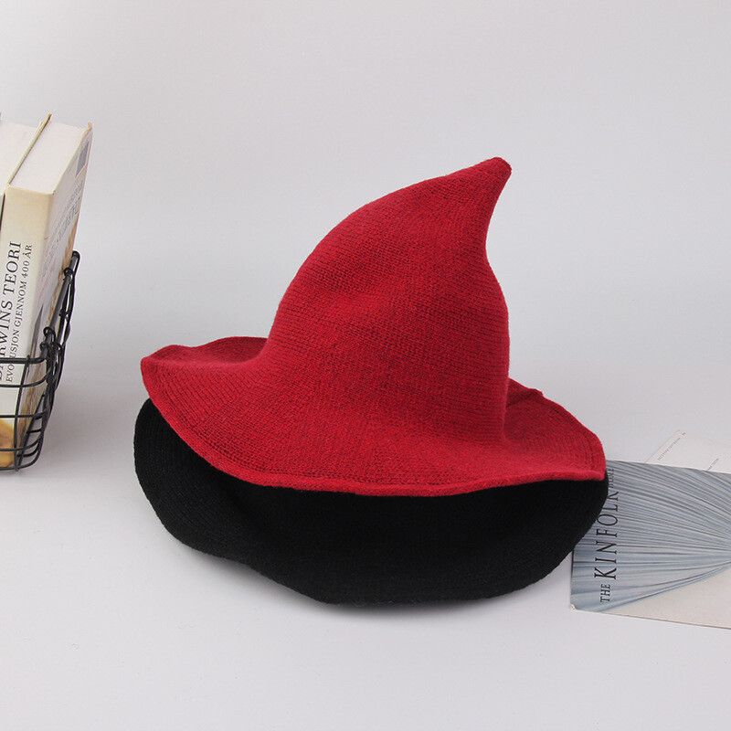 Halloween Creative Wizard Hat Black Velvet Hat Unisex Adult Costume Accessory gallery