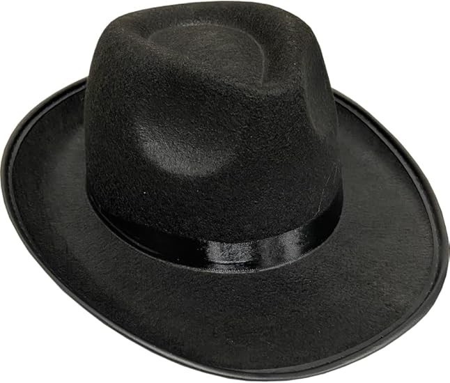 Black PermaFelt Fedora Hat Gangster Freddy Michael Jackson gallery