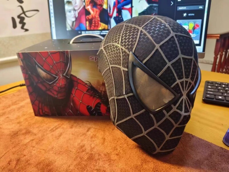 Spiderman 1:1 Tobey Maguire Hood Mask 3D Headwear Adult Wearable Red/BL Gifts gallery