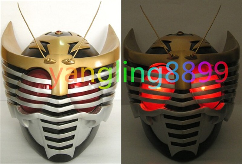 Kamen Rider Ryuki Cosplay Helmet Masked Rider Resin LED Mask Party Show Props gallery