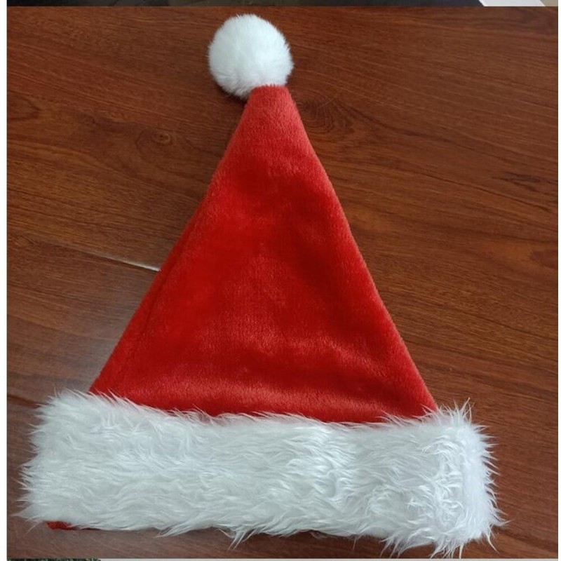Christmas Santa Claus Cap Adult Christmas Holiday Hat Thickened Santa Claus Hat gallery