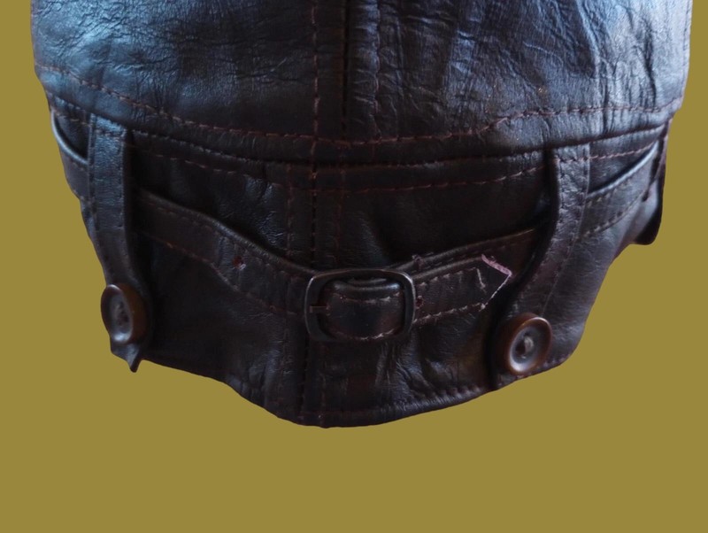 LEATHER AVIATOR HELMET CAP WWII GERMAN BLACK NEW REPRODUCTION gallery