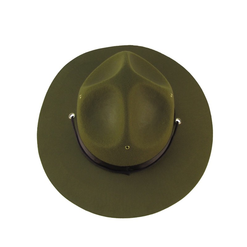 Olive Green Park Forest Ranger Hat Outdoor Cap Adult Trooper Costume Accessory gallery