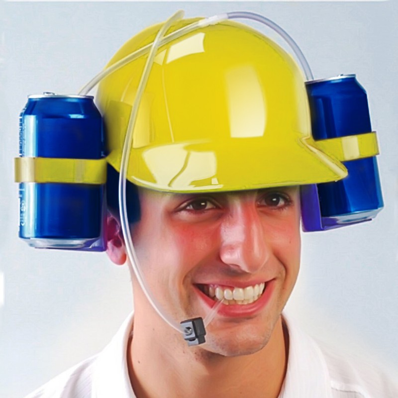 Drinking Helmet - Can Holder Cap Drinker Favor Hat Party Fun Beverage Gadgets gallery