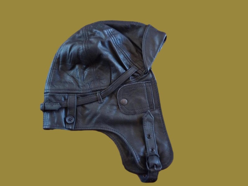 LEATHER AVIATOR HELMET CAP WWII GERMAN BLACK NEW REPRODUCTION gallery